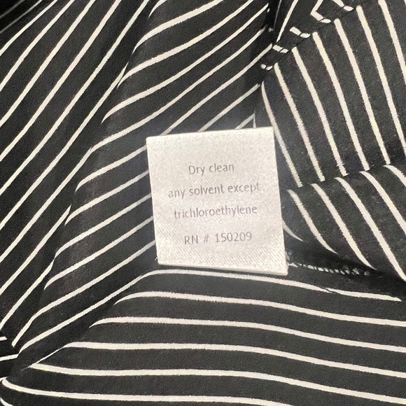 La Ligne Black and White Stripe Smocked Silk Midi Dress Tie Shoulder Size Small - Picture 6 of 7